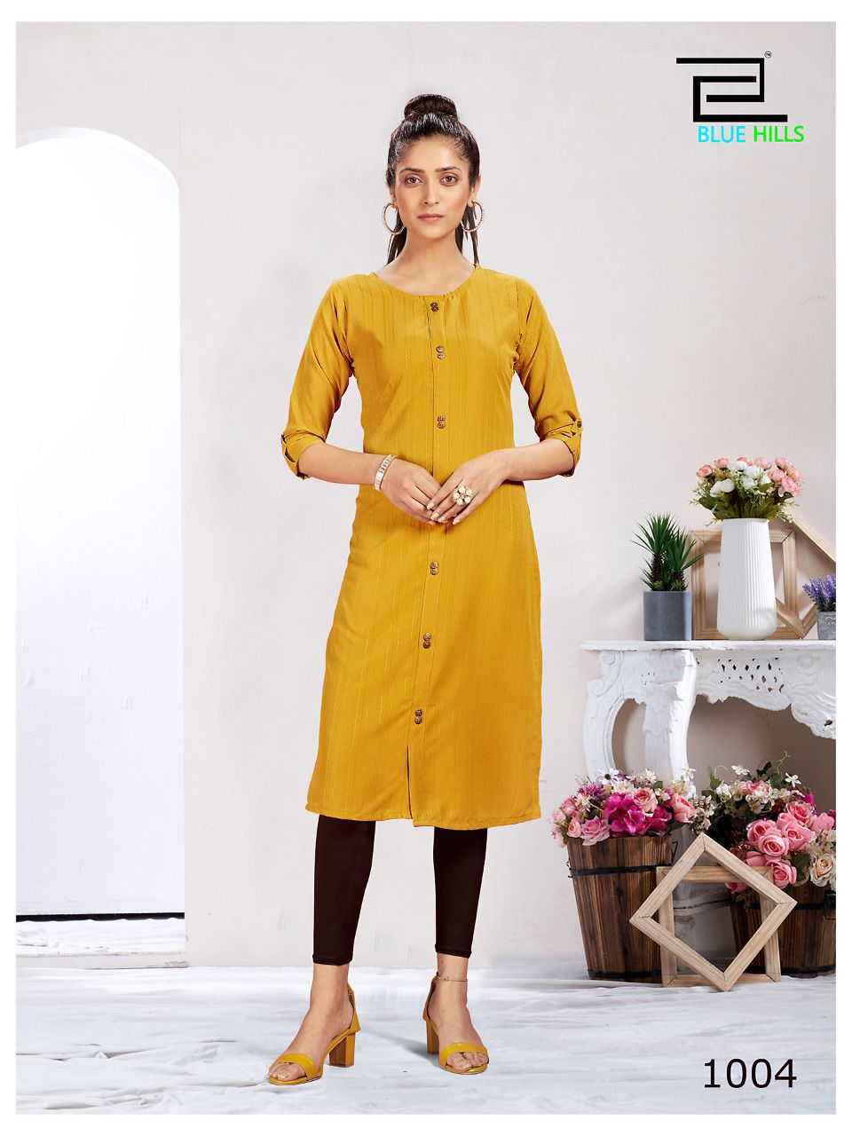 Vintage Blue Hills Daily Wear Wholesale Designer Kurti Catalog